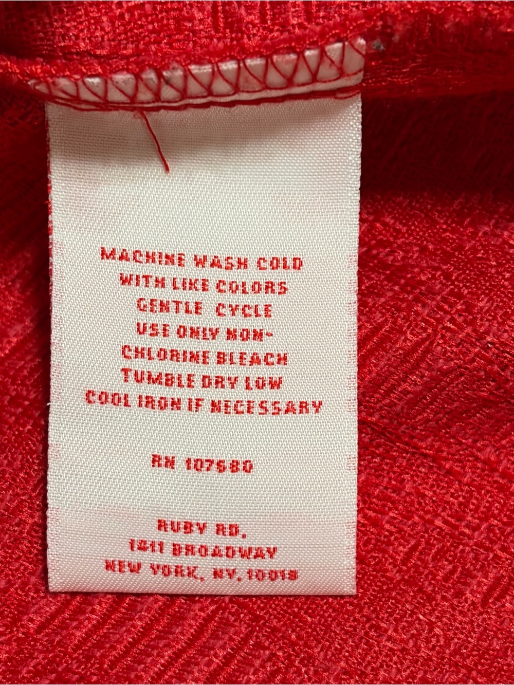 Ruby Rd. Vibrant Red Ruffle-Trim Jacket Size 10 - Picture 6 of 6